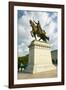 Crusader King Louis IX statue in front of the Saint Louis Art Museum in Forest Park, St. Louis,...-null-Framed Photographic Print