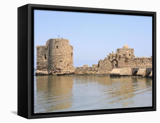 Crusader Sea Castle, Sidon, Lebanon, Middle East-Wendy Connett-Framed Stretched Canvas