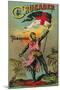Crusader Tobacco Label - Petersburg, VA-Lantern Press-Mounted Art Print