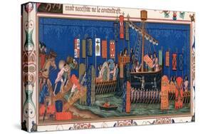 Crusaders Embarking for the Holy Land, 15th Century-null-Stretched Canvas