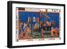 Crusaders Embarking for the Holy Land, 15th Century-null-Framed Premium Giclee Print