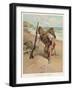 Crusoe Finds the Footprint of Friday and Realises That He is Not the Only Inhabitant of the Island-null-Framed Art Print