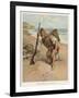 Crusoe Finds the Footprint of Friday and Realises That He is Not the Only Inhabitant of the Island-null-Framed Art Print