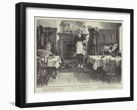Crusty Old Bachelors' Christmas-Frederick Barnard-Framed Giclee Print