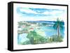 Cruz Bay US Virgin Islands Seaview Scene on Saint John-M. Bleichner-Framed Stretched Canvas