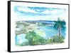 Cruz Bay US Virgin Islands Seaview Scene on Saint John-M. Bleichner-Framed Stretched Canvas