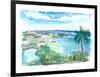 Cruz Bay US Virgin Islands Seaview Scene on Saint John-M. Bleichner-Framed Art Print