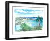 Cruz Bay US Virgin Islands Seaview Scene on Saint John-M. Bleichner-Framed Art Print