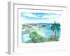 Cruz Bay US Virgin Islands Seaview Scene on Saint John-M. Bleichner-Framed Art Print