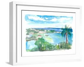 Cruz Bay US Virgin Islands Seaview Scene on Saint John-M. Bleichner-Framed Art Print