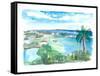 Cruz Bay US Virgin Islands Seaview Scene on Saint John-M. Bleichner-Framed Stretched Canvas