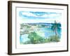 Cruz Bay US Virgin Islands Seaview Scene on Saint John-M. Bleichner-Framed Art Print