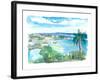 Cruz Bay US Virgin Islands Seaview Scene on Saint John-M. Bleichner-Framed Art Print