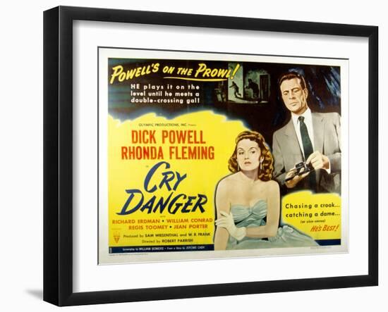 Cry Danger, Rhonda Fleming, Dick Powell, 1951-null-Framed Photo