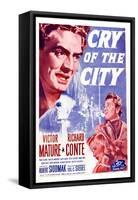 Cry of the City, Victor Mature, Richard Conte-null-Framed Stretched Canvas