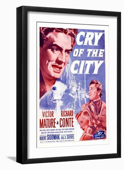 Cry of the City, Victor Mature, Richard Conte-null-Framed Art Print