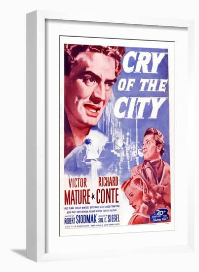 Cry of the City, Victor Mature, Richard Conte-null-Framed Art Print
