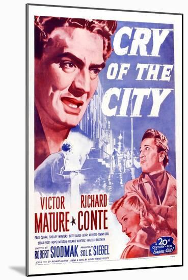 Cry of the City, Victor Mature, Richard Conte-null-Mounted Art Print