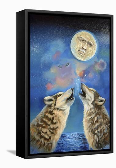 Cry Wolf-Sue Clyne-Framed Stretched Canvas