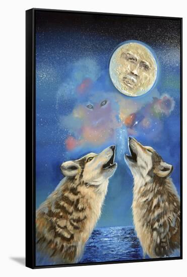 Cry Wolf-Sue Clyne-Framed Stretched Canvas