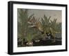 Cryolophosaurus Dinosaur in Prehistoric Wetlands-Stocktrek Images-Framed Art Print