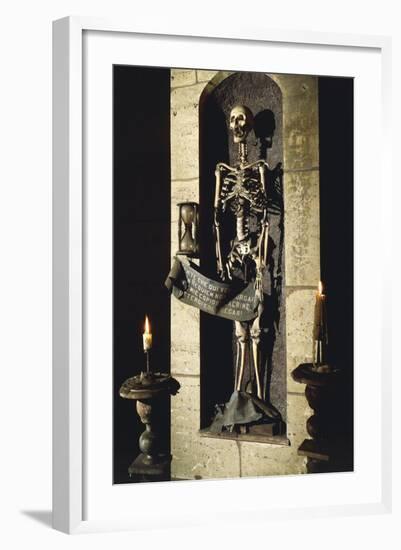 Crypt Detail, Church of St. Mary of Prayer and Death, Rome, Italy-null-Framed Giclee Print