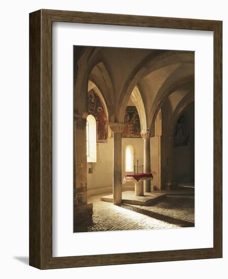 Crypt of Abbey of St John in Venus, Fossacesia, Italy, 12th Century-null-Framed Giclee Print