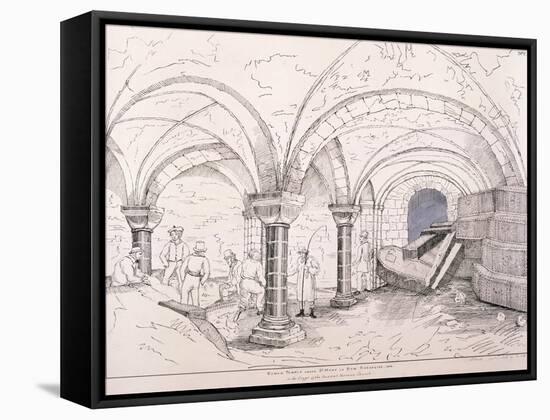 Crypt of St Mary-Le-Bow, C1819-Frederick Nash-Framed Stretched Canvas
