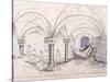 Crypt of St Mary-Le-Bow, C1819-Frederick Nash-Stretched Canvas