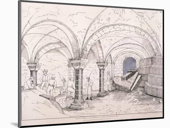 Crypt of St Mary-Le-Bow, C1819-Frederick Nash-Mounted Giclee Print