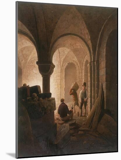 Crypt of St Mary-Le-Bow, London, 1818-Frederick Nash-Mounted Giclee Print