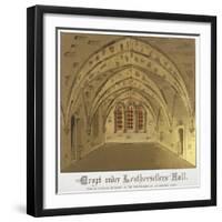 Crypt under Leathersellers' Hall, Little St Helen'S, City of London, 1871-null-Framed Giclee Print