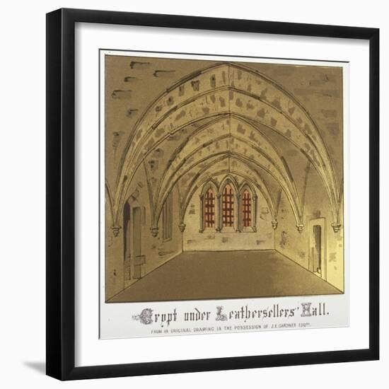 Crypt under Leathersellers' Hall, Little St Helen'S, City of London, 1871-null-Framed Giclee Print