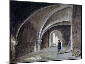 Crypt under the Church of St James in the Wall, Wood Street Square, City of London, 1855-Percy William Justyne-Mounted Giclee Print