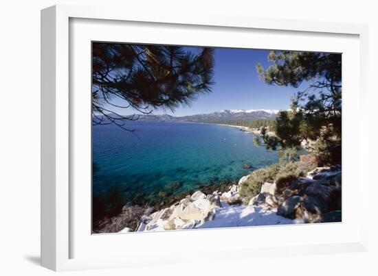 Crystal Bay View, Lake Tahoe, Nevada-George Oze-Framed Photographic Print