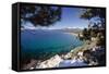 Crystal Bay View, Lake Tahoe, Nevada-George Oze-Framed Stretched Canvas