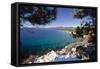 Crystal Bay View, Lake Tahoe, Nevada-George Oze-Framed Stretched Canvas