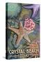 Crystal Beach, Texas - Tidepool-Lantern Press-Stretched Canvas