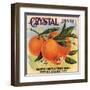 Crystal Brand - Riverside, California - Citrus Crate Label-Lantern Press-Framed Art Print