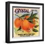 Crystal Brand - Riverside, California - Citrus Crate Label-Lantern Press-Framed Art Print