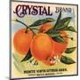 Crystal Brand - Riverside, California - Citrus Crate Label-Lantern Press-Mounted Art Print