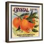 Crystal Brand - Riverside, California - Citrus Crate Label-Lantern Press-Framed Art Print