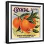 Crystal Brand - Riverside, California - Citrus Crate Label-Lantern Press-Framed Art Print