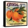 Crystal Brand - Riverside, California - Citrus Crate Label-Lantern Press-Framed Stretched Canvas