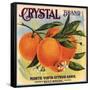 Crystal Brand - Riverside, California - Citrus Crate Label-Lantern Press-Framed Stretched Canvas