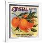 Crystal Brand - Riverside, California - Citrus Crate Label-Lantern Press-Framed Art Print