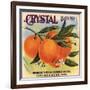 Crystal Brand - Riverside, California - Citrus Crate Label-Lantern Press-Framed Art Print