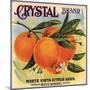 Crystal Brand - Riverside, California - Citrus Crate Label-Lantern Press-Mounted Art Print