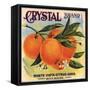 Crystal Brand - Riverside, California - Citrus Crate Label-Lantern Press-Framed Stretched Canvas