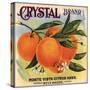 Crystal Brand - Riverside, California - Citrus Crate Label-Lantern Press-Stretched Canvas